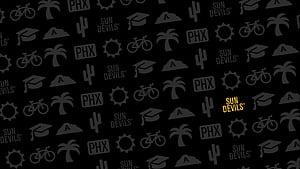 Sun Devils Noir — ASU Black Pattern, black, pattern wallpaper