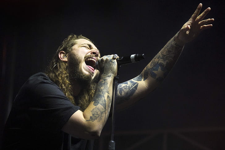 Post Malone, Electrifying live performance, High-resolution , Captivating wallpaper