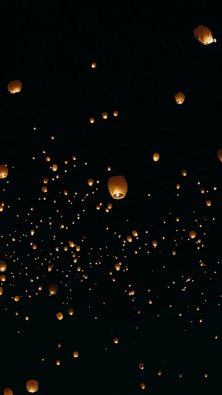 Sky lanterns, Lanterns phone wallpaper