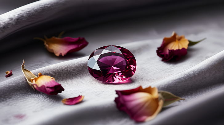 Crimson Ruby on Silk —  Ultra, ruby, gemstone wallpaper
