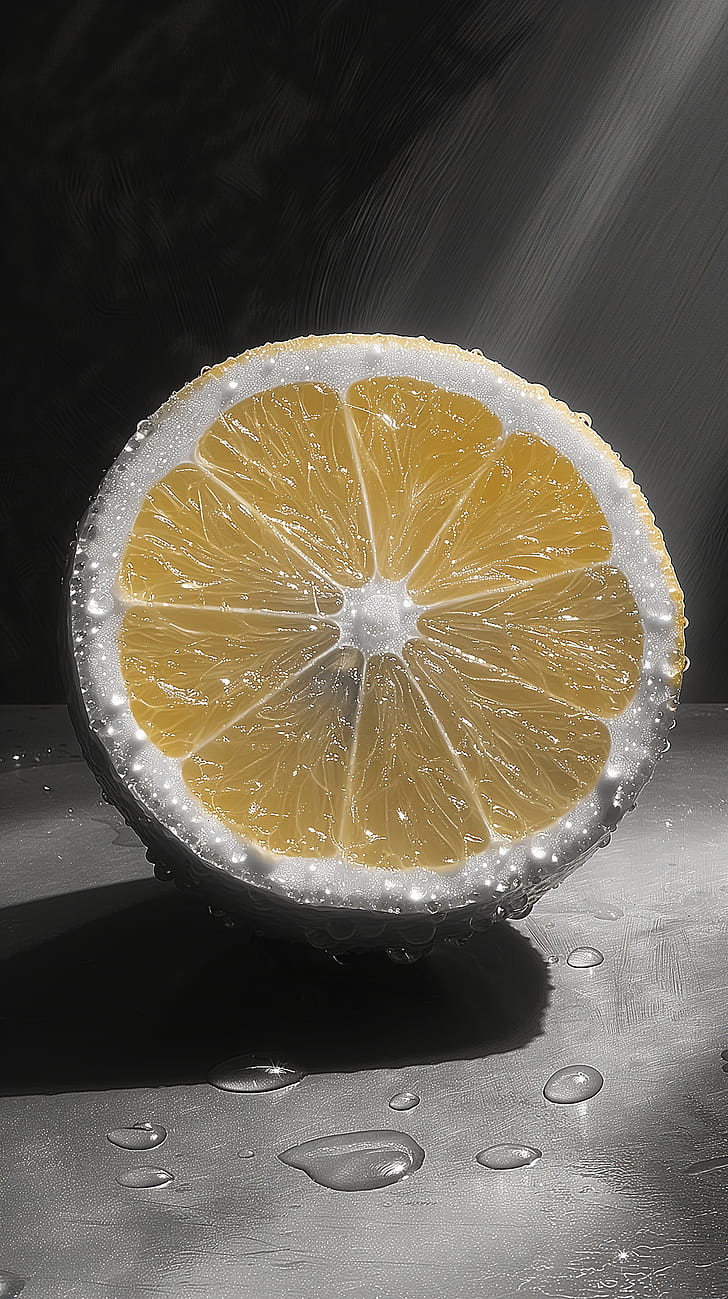 Refreshing Lemon Slice, lemon phone wallpaper