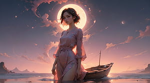 Whispers Of The Night, artist, artwork, art, digital-art, ai, girl, fantasy-girls, deviantart wallpaper
