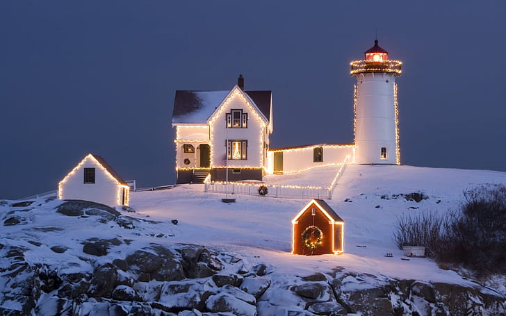 Nubble, Lighthouses wallpaper