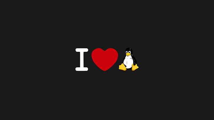 I Love Linux, love, computer, linux, ubuntu wallpaper