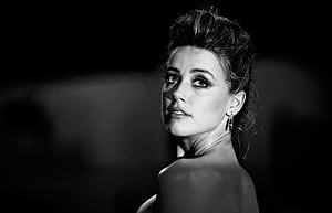 Amber Heard 2017, amber-heard, celebrities, girls, monochrome, black-and-white wallpaper