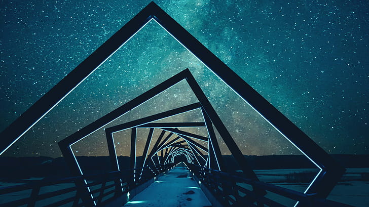 Abstract bridge graphy, Mesmerizing visuals wallpaper