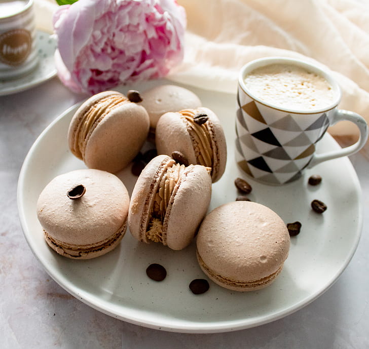 Coffee-flavored, Macarons wallpaper