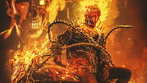 Keanu Reeves As Ghost Rider , ghost-rider, superheroes, artwork, artist, keanu-reeves wallpaper