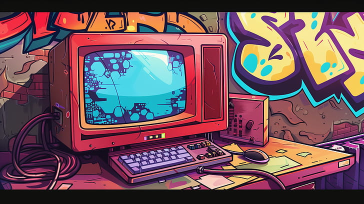 Vintage Computer, computer wallpaper