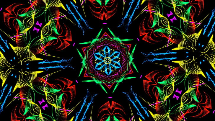 Kaleidoscope mandala art, Inspirational generator, Creative visualization, Mesmerizing patterns wallpaper