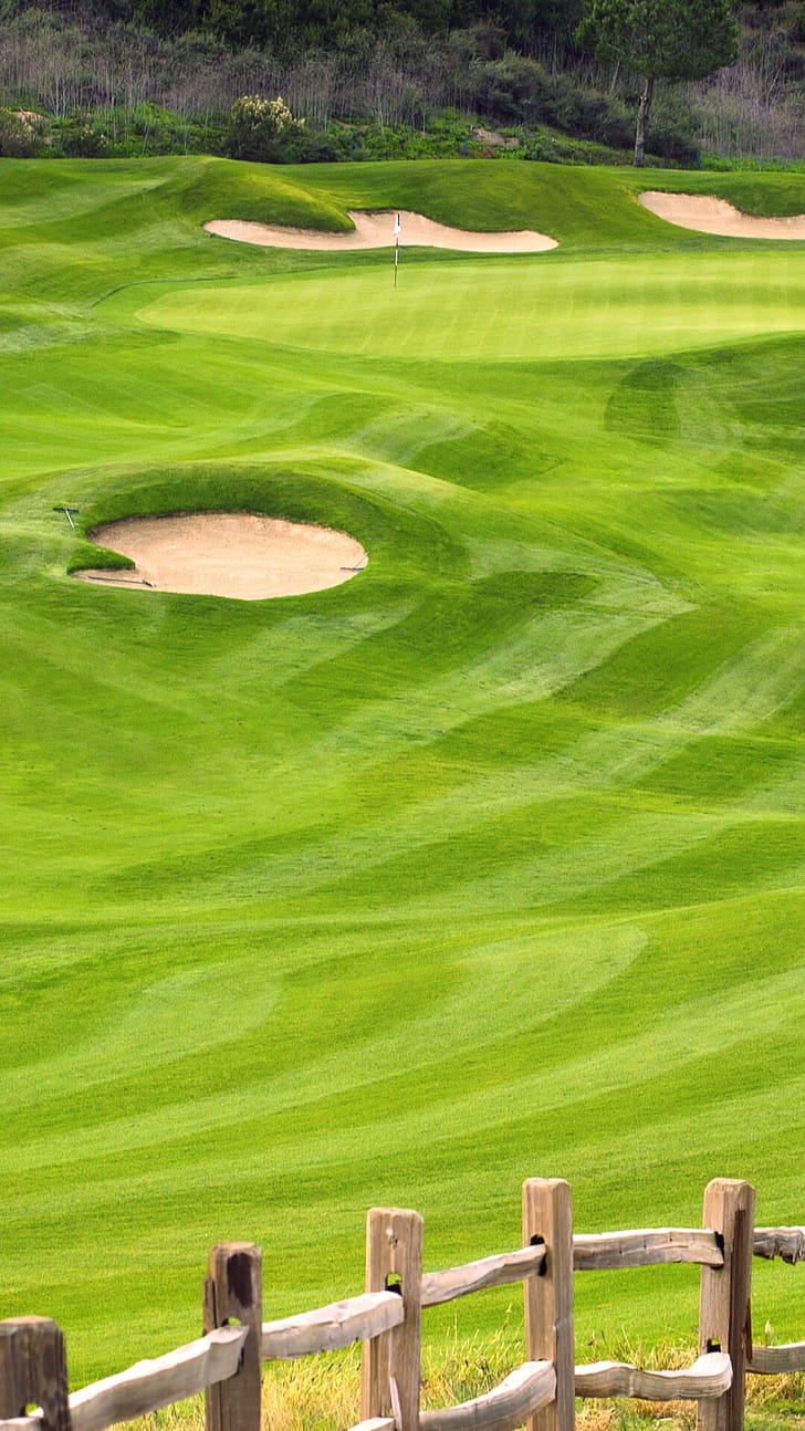 Man Made, Golf, Course, phone wallpaper