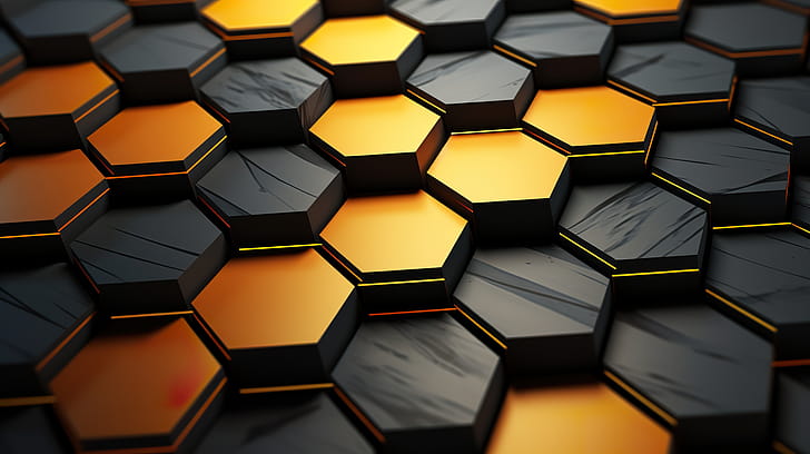 3D Honeycomb Pattern, Abstract, honeycomb wallpaper