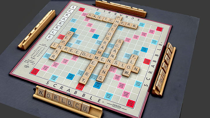 3D board model, Scrabble wallpaper