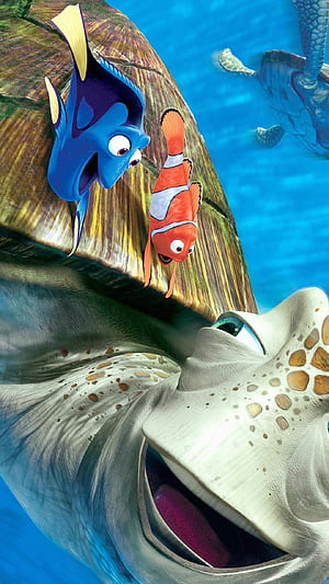 Crush, Finding Nemo phone wallpaper