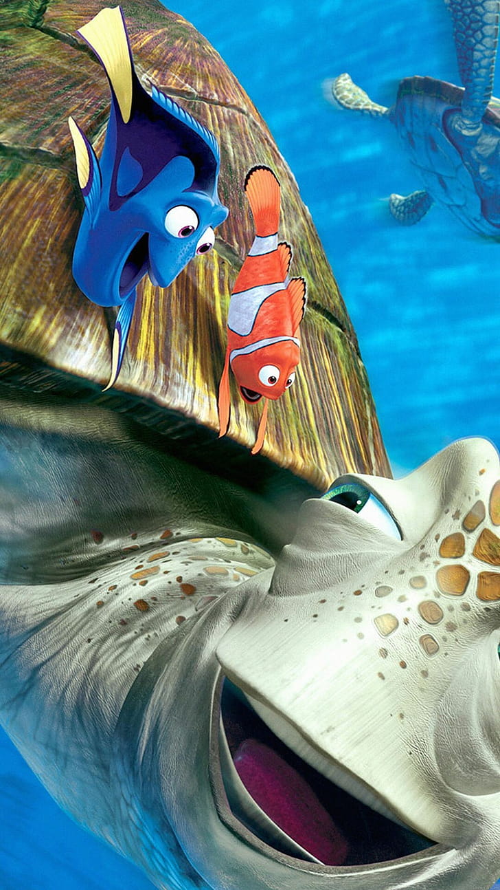 Crush, Finding Nemo phone wallpaper