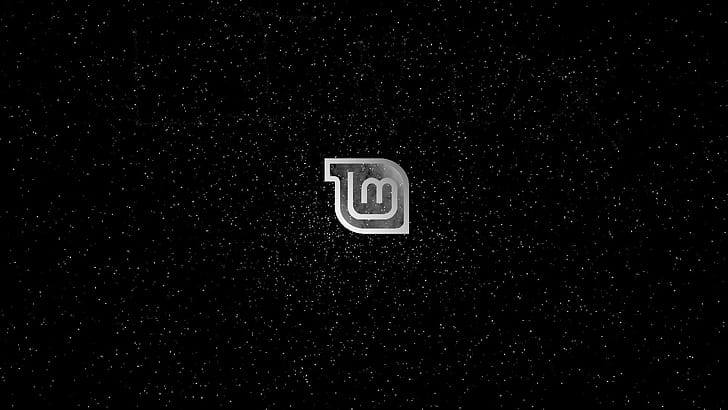 Linux Mint, Technology, Black & White, Space wallpaper