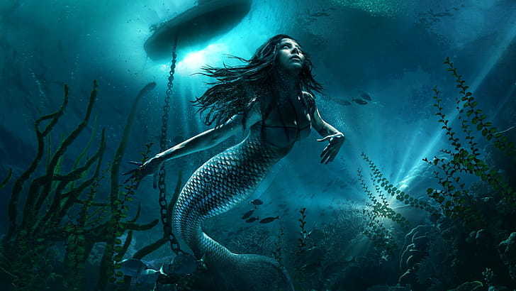 Mermaid Down, Mermaid wallpaper