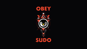 Linux Obey Sudo, linux, ubuntu, computer, dark, black, oled wallpaper