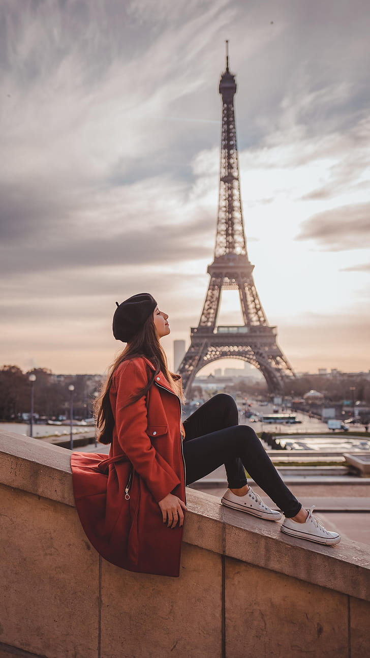 Eiffel Tower, Rooftop phone wallpaper