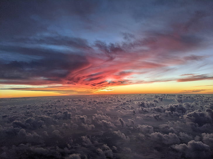 Cloud View From Flight , clouds, nature wallpaper
