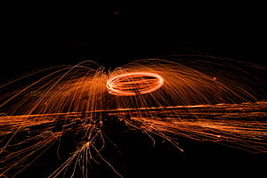 Spinning Fire , fire, graphy wallpaper