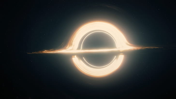 Interstellar black hole, CGI , Spectacular visuals, Sci-fi masterpiece wallpaper