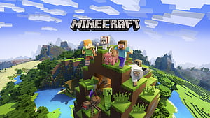Logo, Minecraft wallpaper