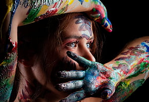 face, paint wallpaper