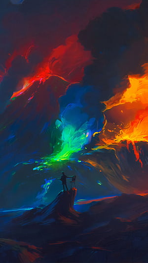 Eruption, Paint phone wallpaper