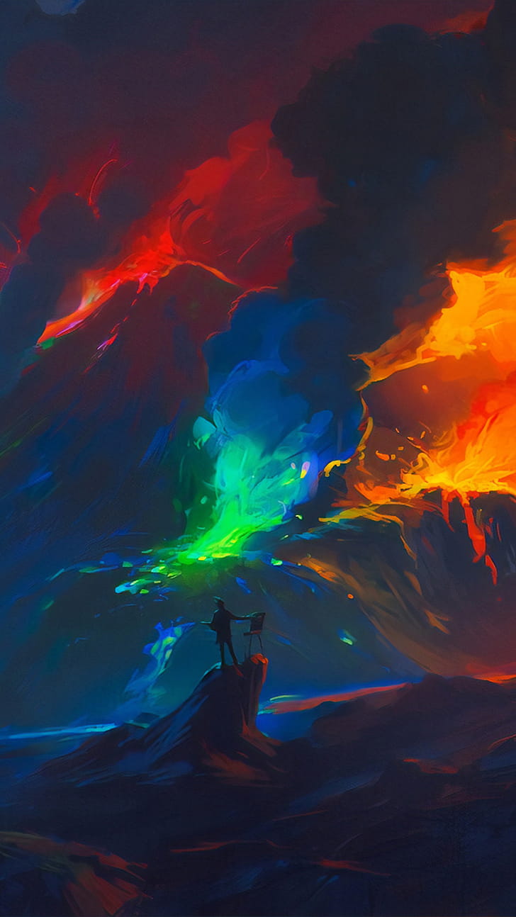 Eruption, Paint phone wallpaper