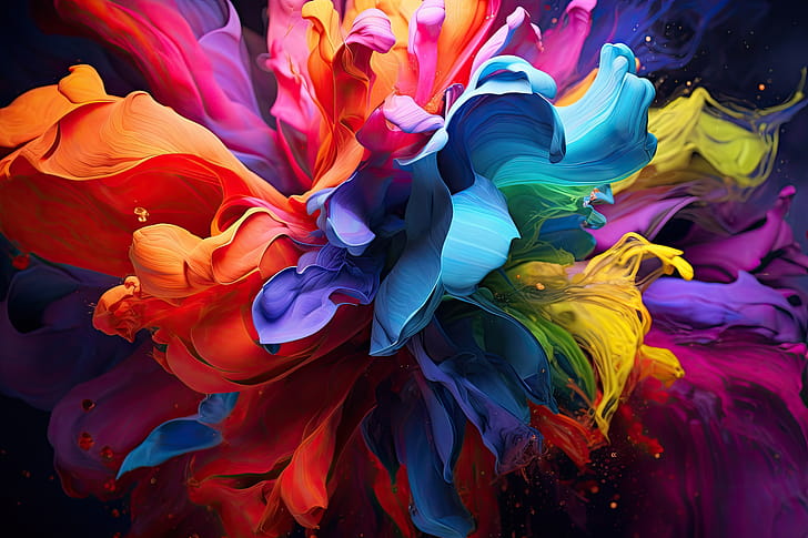 Abstract Pattern, glow, particle, neon, lines, rainbow, Abstract, pattern wallpaper