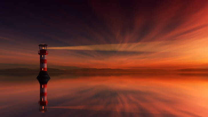 Lighthouse, lighthouse, nature wallpaper