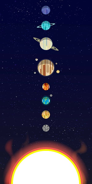 Poster, Solar System phone wallpaper