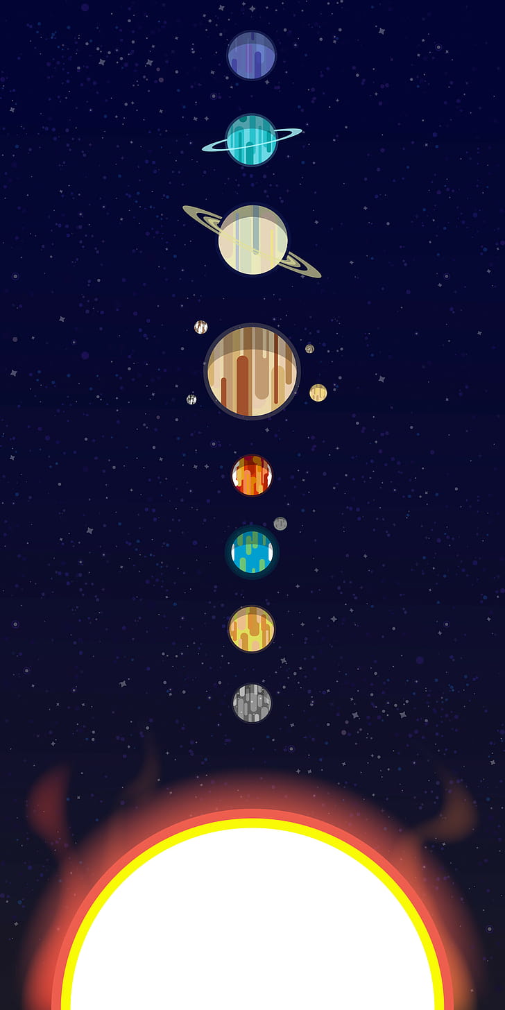 Poster, Solar System phone wallpaper