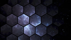 Space, Hexagons wallpaper