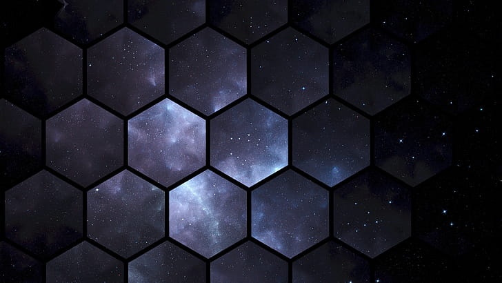 Space, Hexagons wallpaper