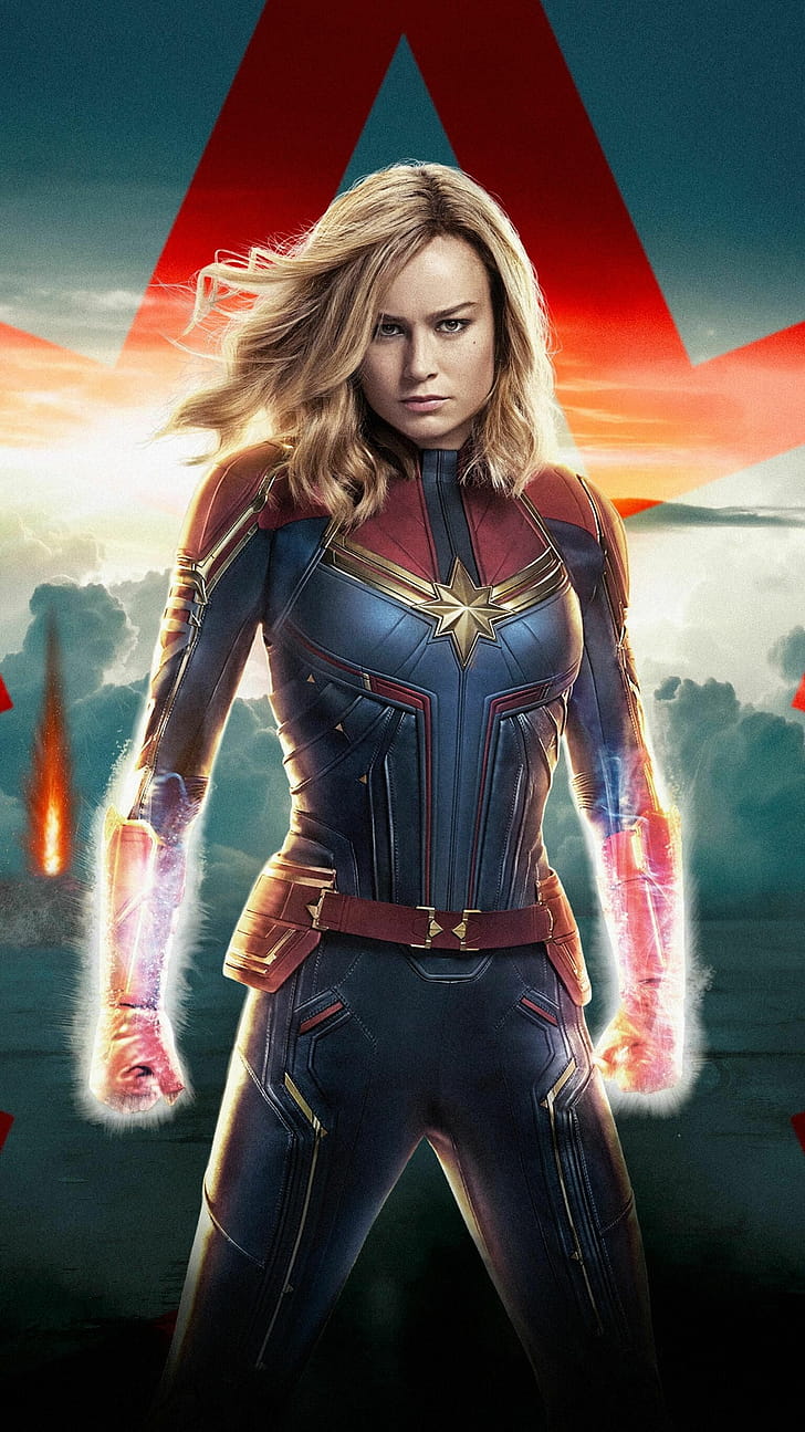 Marvel Ms. Marvel, Marvel Captain Marvel, Superhelden phone wallpaper