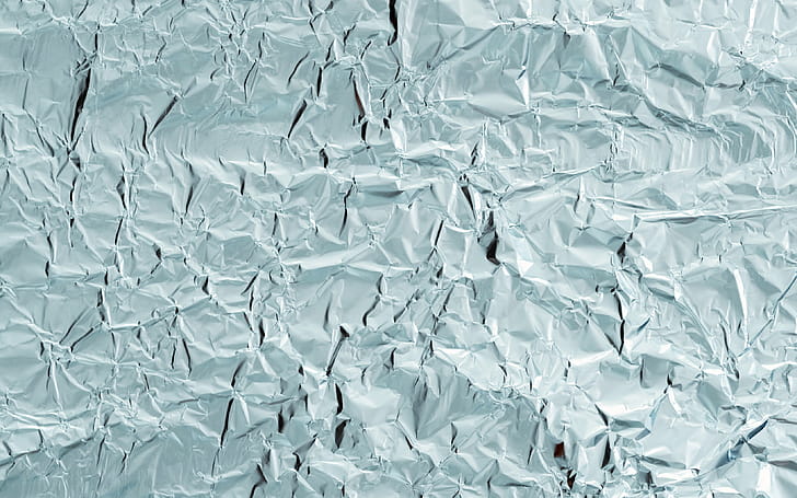 Foil texture, Rumpled foil, Macro view, 3D background wallpaper