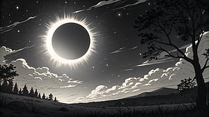 Captivating Solar Eclipse in  Ultra, solar eclipse, moon, eclipse, Night Sky, nature wallpaper