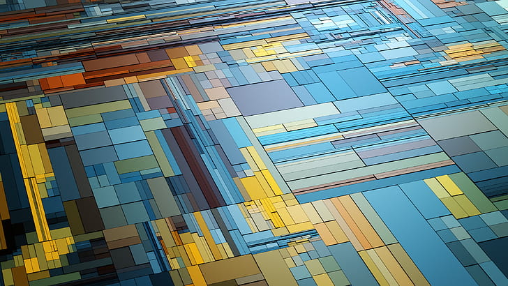 3D geometric abstract, wallpaper