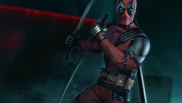 Deadpool, Evil version, Dark backgrounds, Powerful character wallpaper