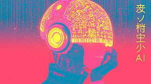 Neon Cortex — Cyborg Helmet ( Quad  Sci‑Fi ), Sci Fi wallpaper