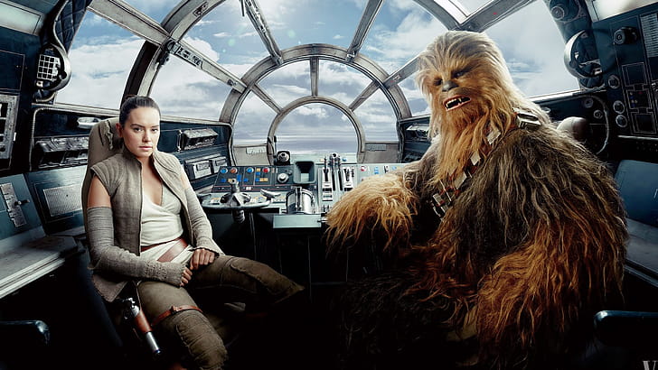 Daisy Ridley, Chewbacca wallpaper