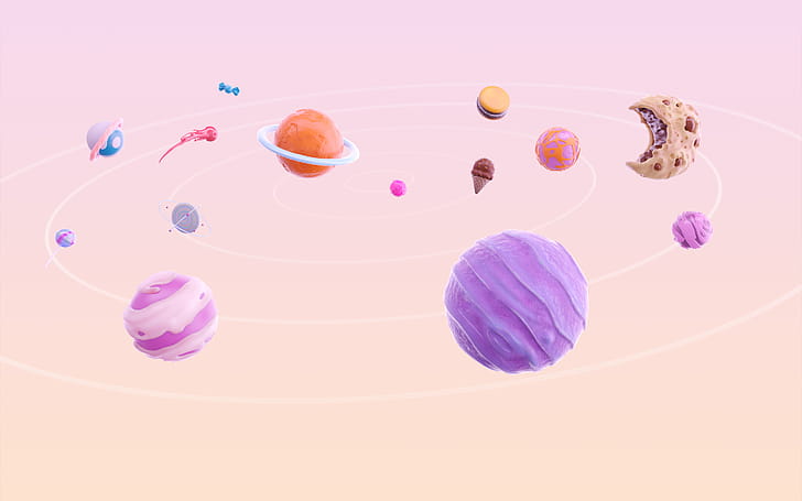 PLANETS LIGHT, planet, technology, Windows 11 wallpaper