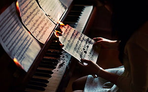 Notes, Piano wallpaper