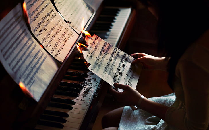 Notes, Piano wallpaper