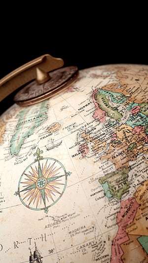 Globe, Map phone wallpaper