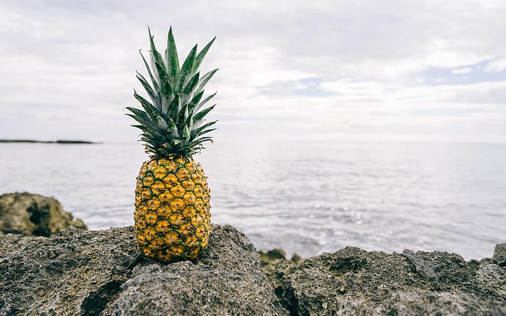 , Pineapple, Vibrant, Refreshing wallpaper