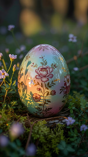 Sunlit Floral Easter Egg — Phone, easter egg phone wallpaper