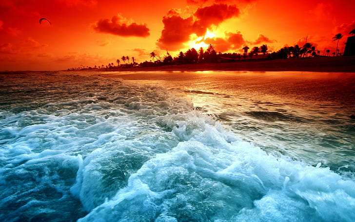 Sunset, Oceans wallpaper